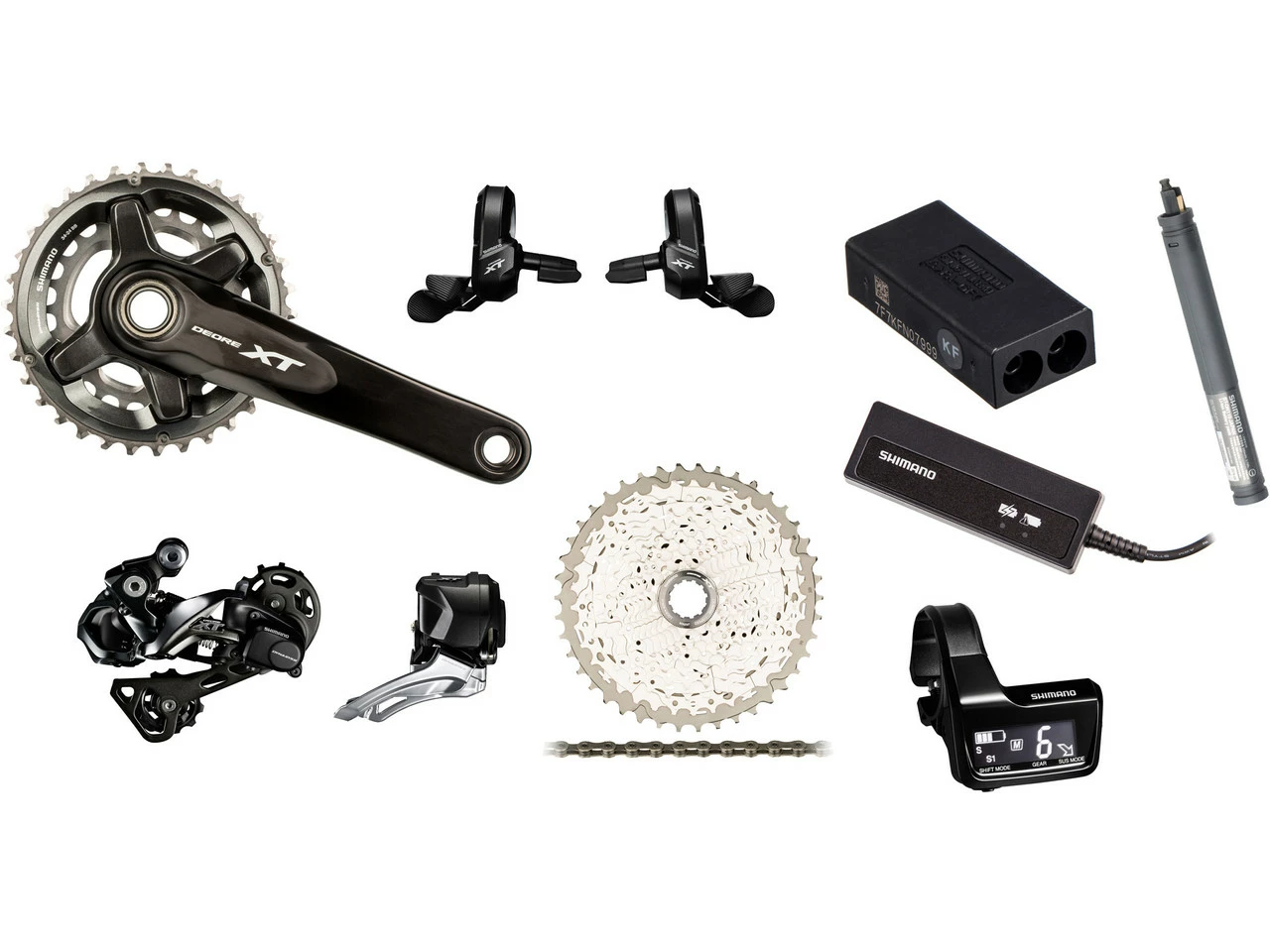 Shimano XT M8050 Di2 Gruppe 2x11 24-34 3 Shimano XT M8050 Di2 Gruppe 2x11 24-34