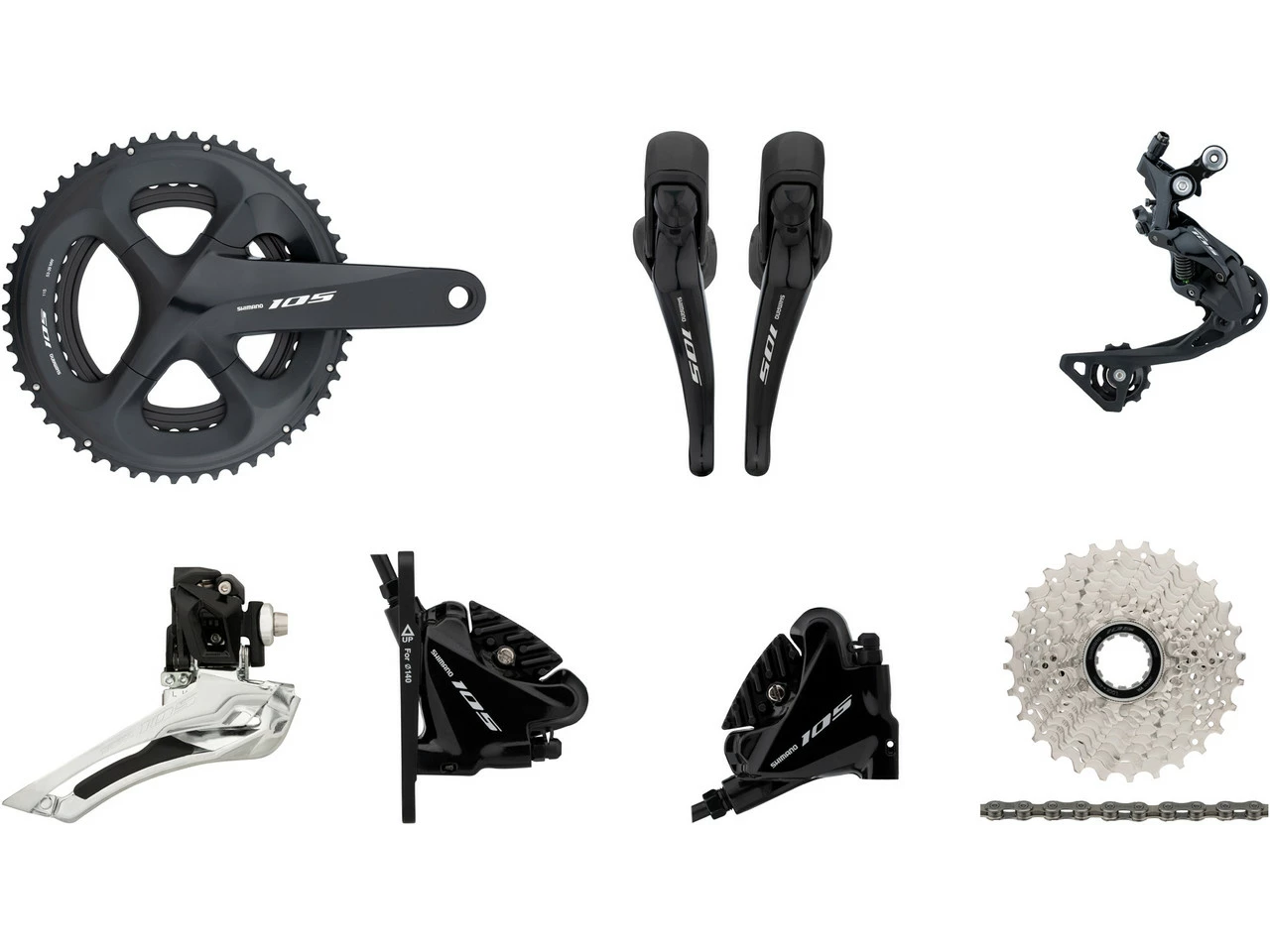 Shimano 105 R7000 Gruppe 2x11 39-53 Mit Scheibenbremse 3 Shimano 105 R7000 Gruppe 2x11 39-53 Mit Scheibenbremse