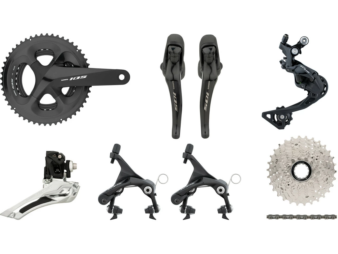 Shimano 105 R7000 Gruppe 2x11 36-52 Mit Direct Mount (HR Sitzstrebe) 3 Shimano 105 R7000 Gruppe 2x11 36-52 Mit Direct Mount (HR Sitzstrebe)