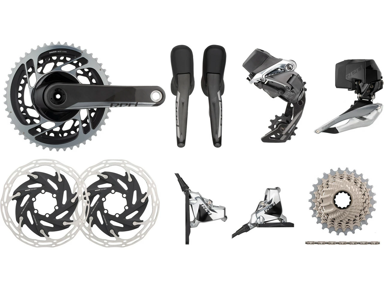 SRAM Red ETap AXS HRD FM Gruppe 2x12-fach 35-48 6-Loch Scheibenbremse 3 SRAM Red ETap AXS HRD FM Gruppe 2x12-fach 35-48 6-Loch Scheibenbremse