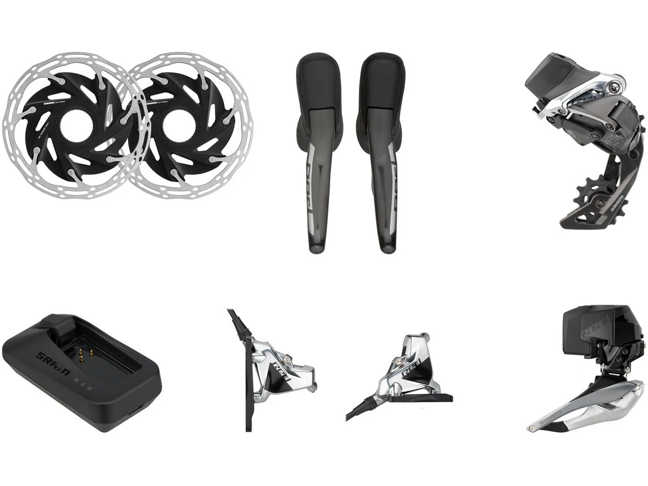 SRAM Red ETap AXS HRD FM Für 2x12-fach Center Lock Schaltgruppenset 3 SRAM Red ETap AXS HRD FM Für 2x12-fach Center Lock Schaltgruppenset