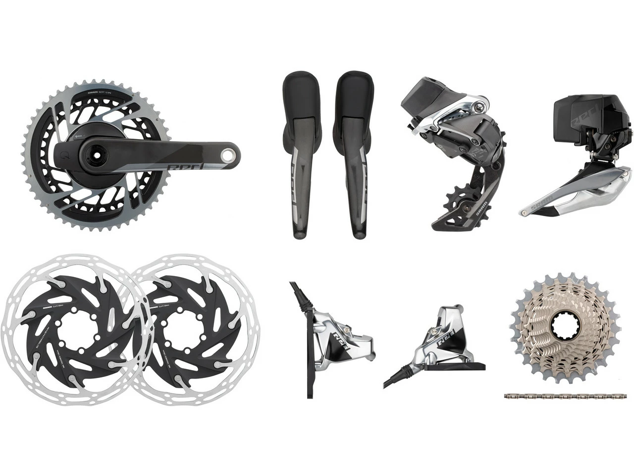 SRAM Red ETap AXS HRD FM Powermeter Gruppe 2x12 37-50 6-Loch Scheibenbremse 3 SRAM Red ETap AXS HRD FM Powermeter Gruppe 2x12 37-50 6-Loch Scheibenbremse